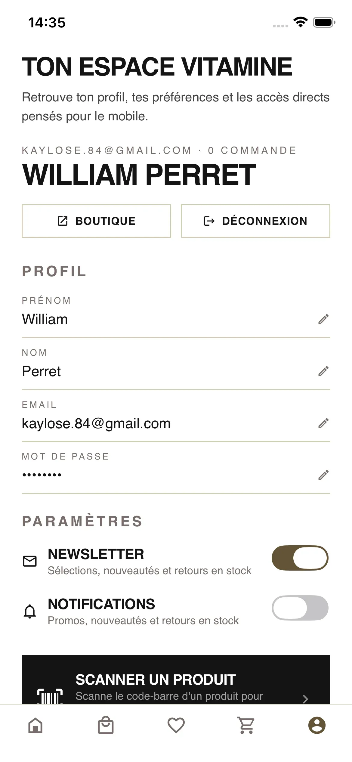 Compte mobile Vitamine