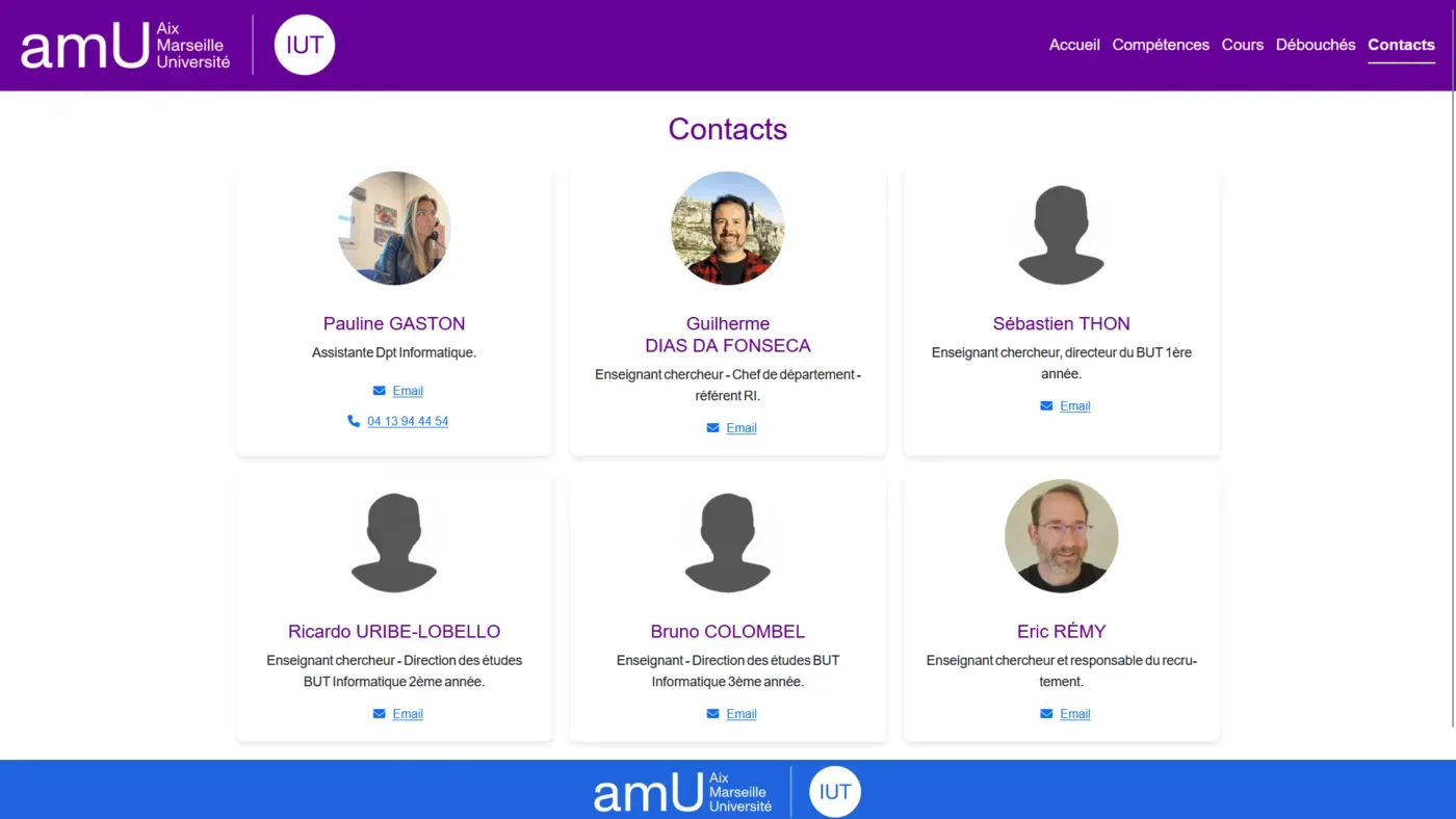 Page de contact