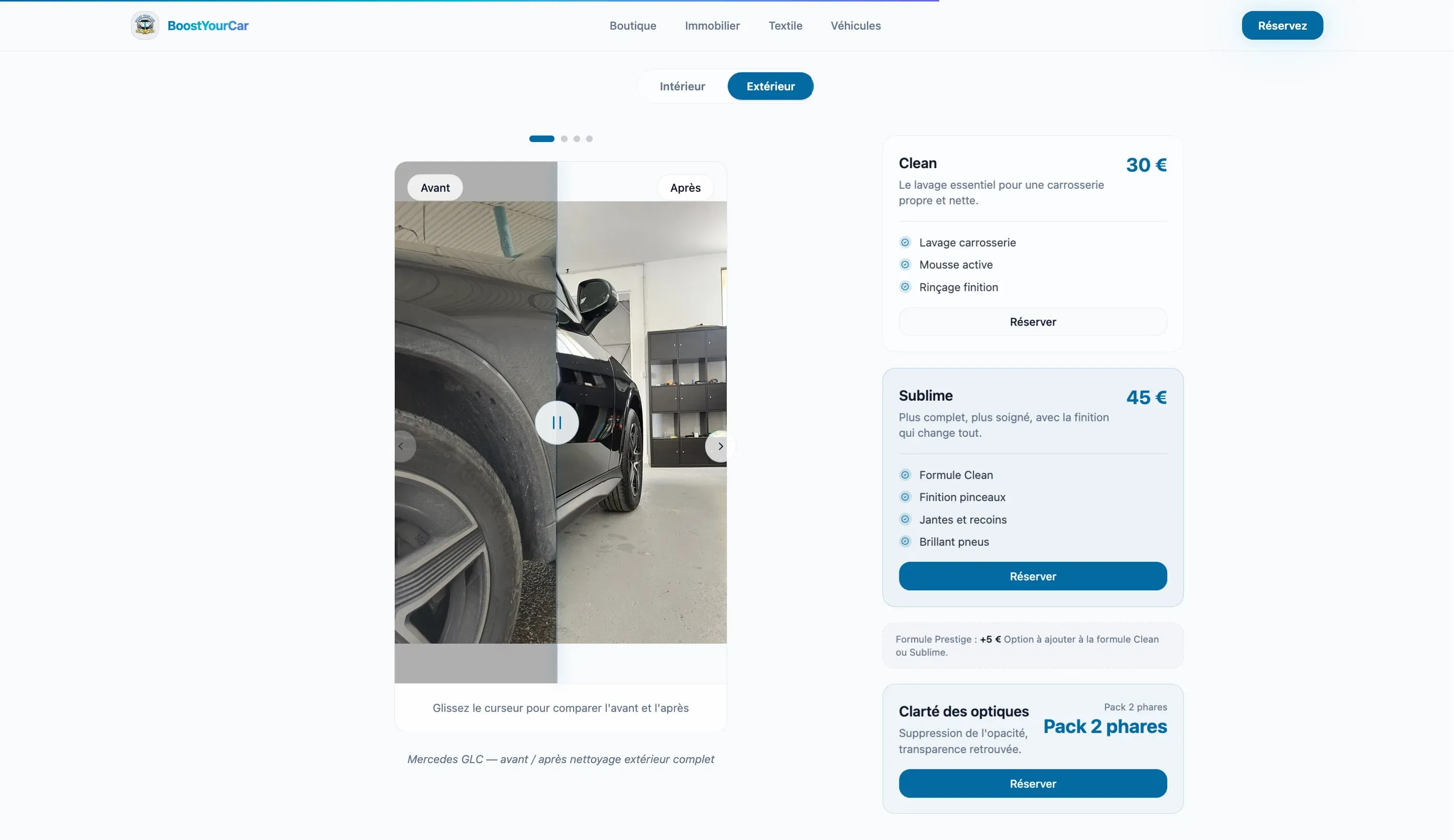 Détail du nettoyage extérieur BoostYourCar