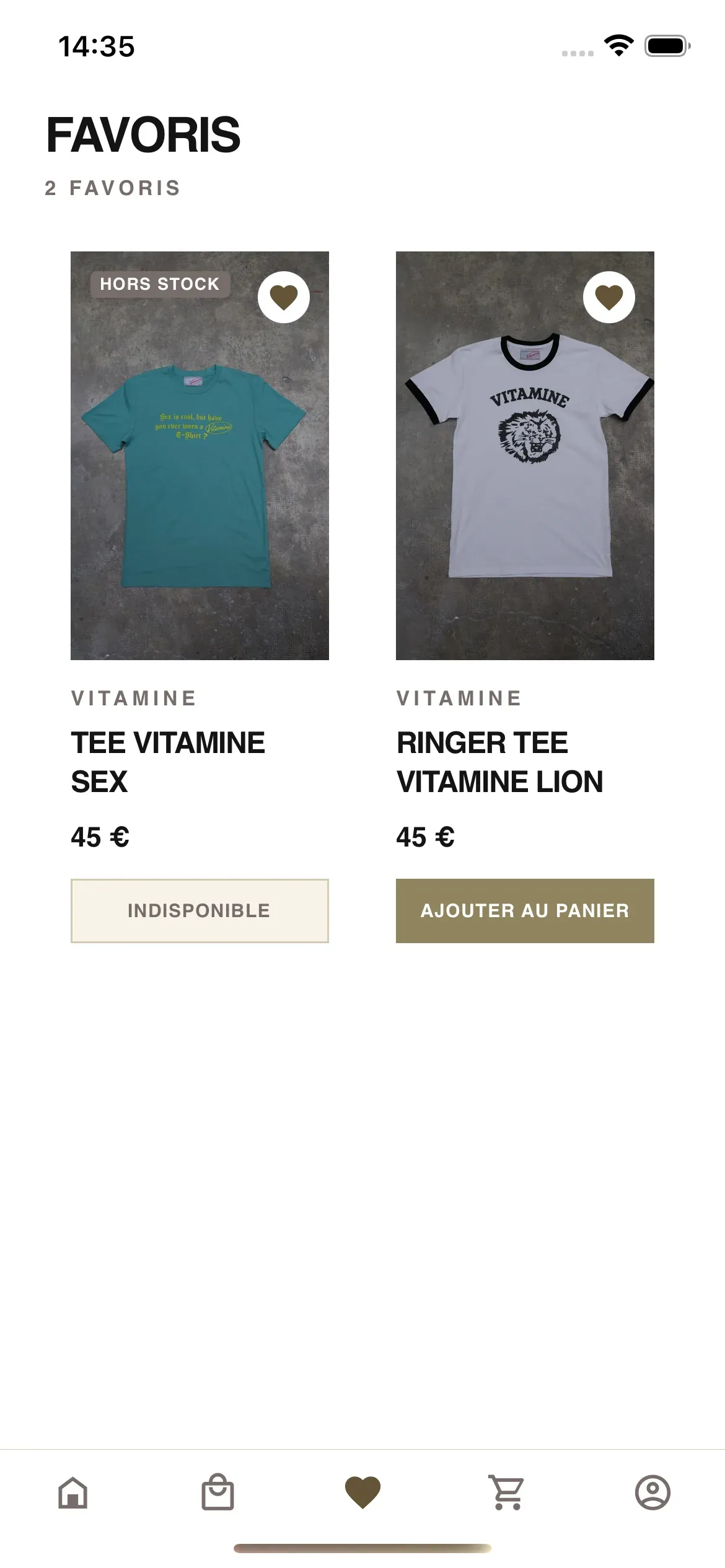 Wishlist mobile Vitamine