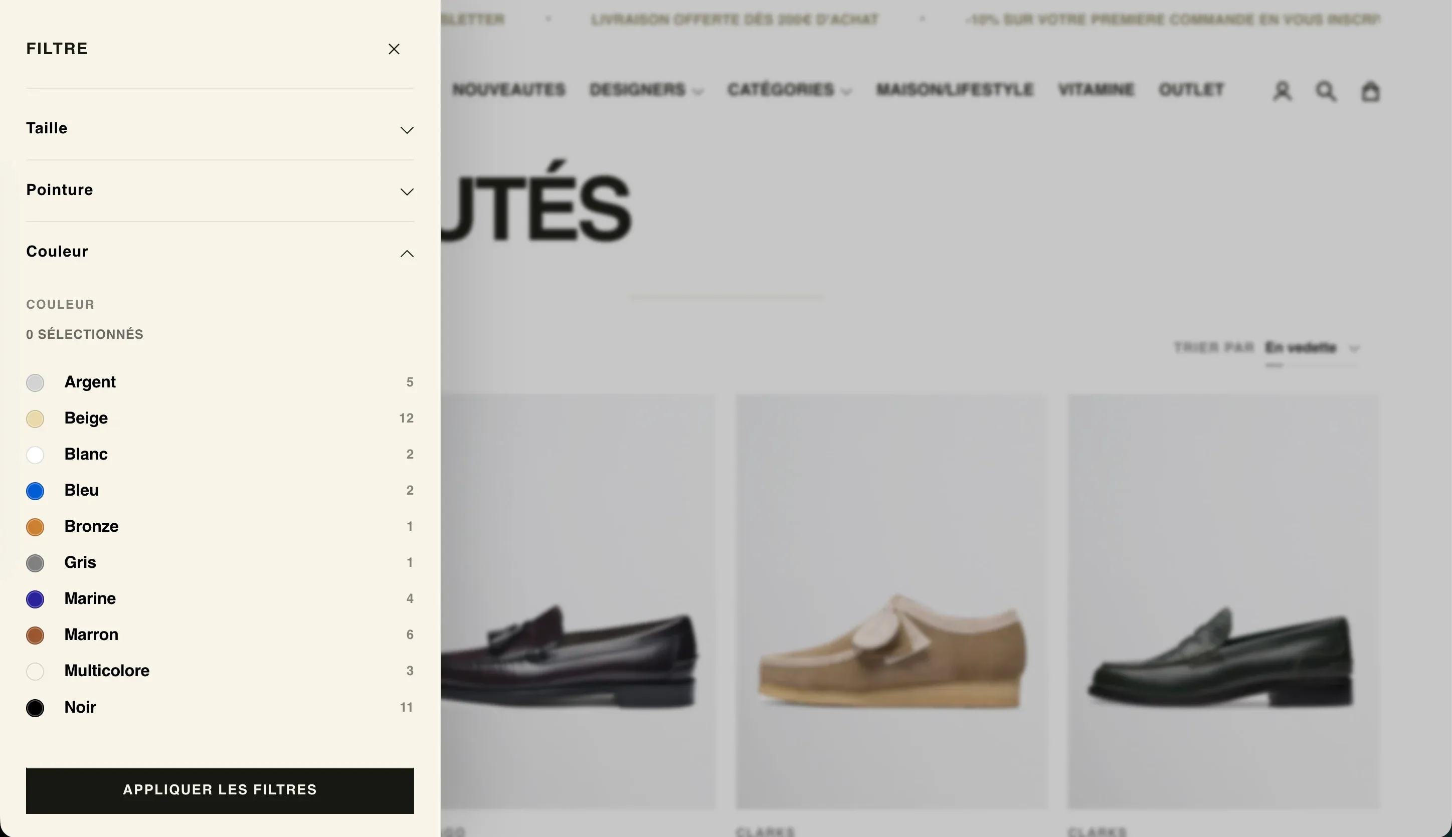 Filtrage des collections
